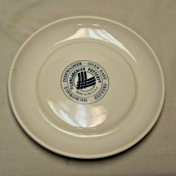 Longaberger Pottery Woven Traditions Classic Blue Pillar Candle Holder USA - Picture 5 of 6